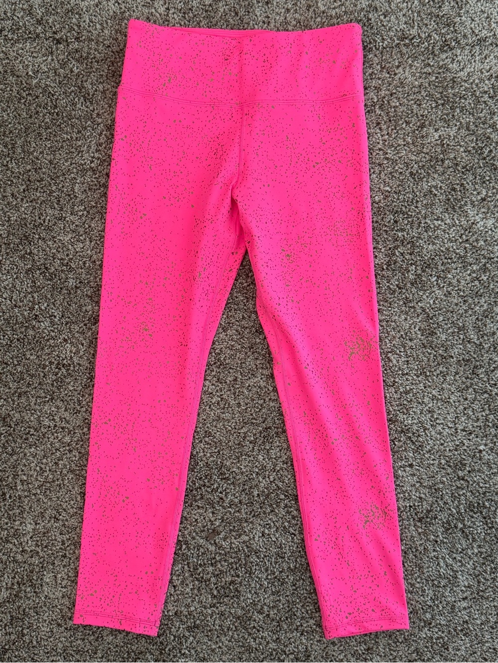 Hot Pink Gold Glitter ZYIA Active Leggings